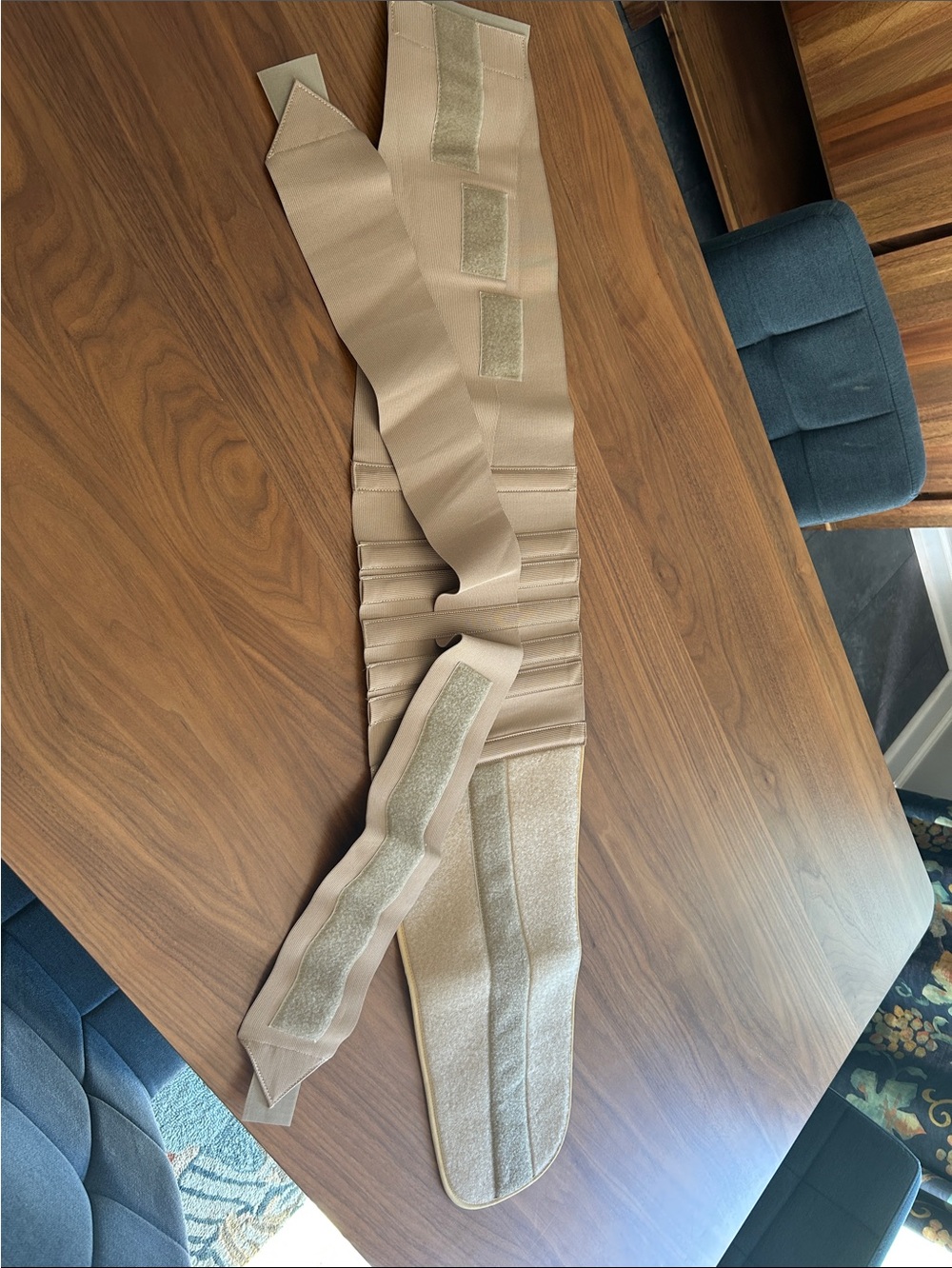 Beige curad Waist support flexible elastic w stays safety belt